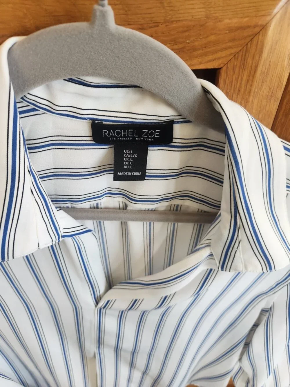 Rachel Zoe Tops| Dark Blue/Black and White Striped 3-quarter sleeve top